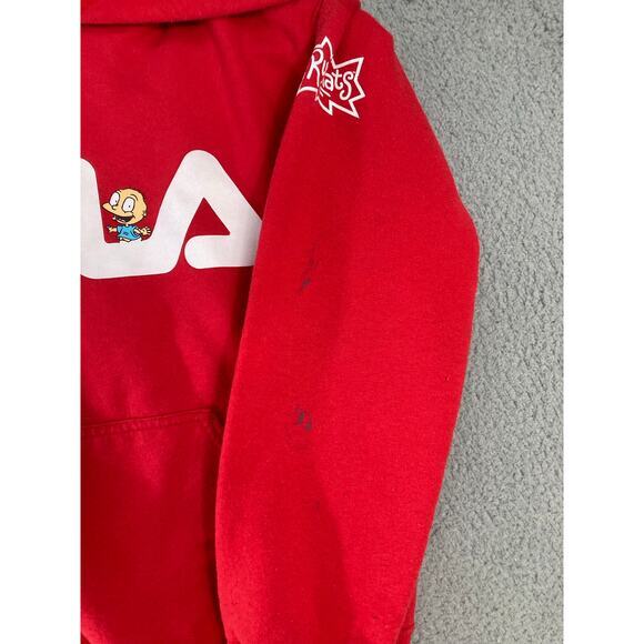 FILA x Rugrats‎ Men's Red Graphic Hoodie Size S Pullover Pocket - Picture 7 of 11